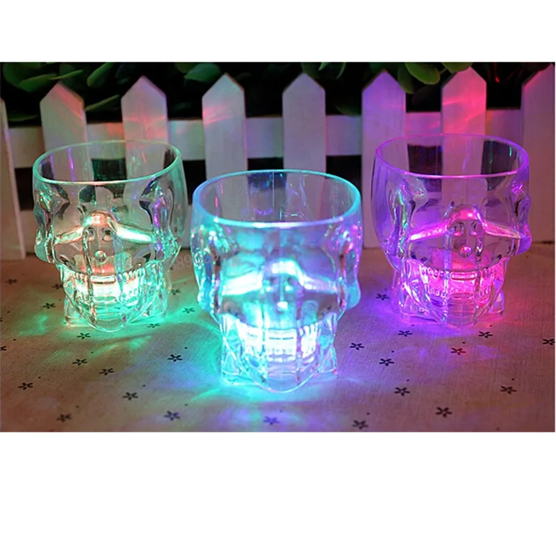 

2018 Rushed Gafas Led Flashing Led Light Cup Magic Glass Flash Wine Beer Bar Mug Drink Ghosts For Party Halloween Ktv Hogar
