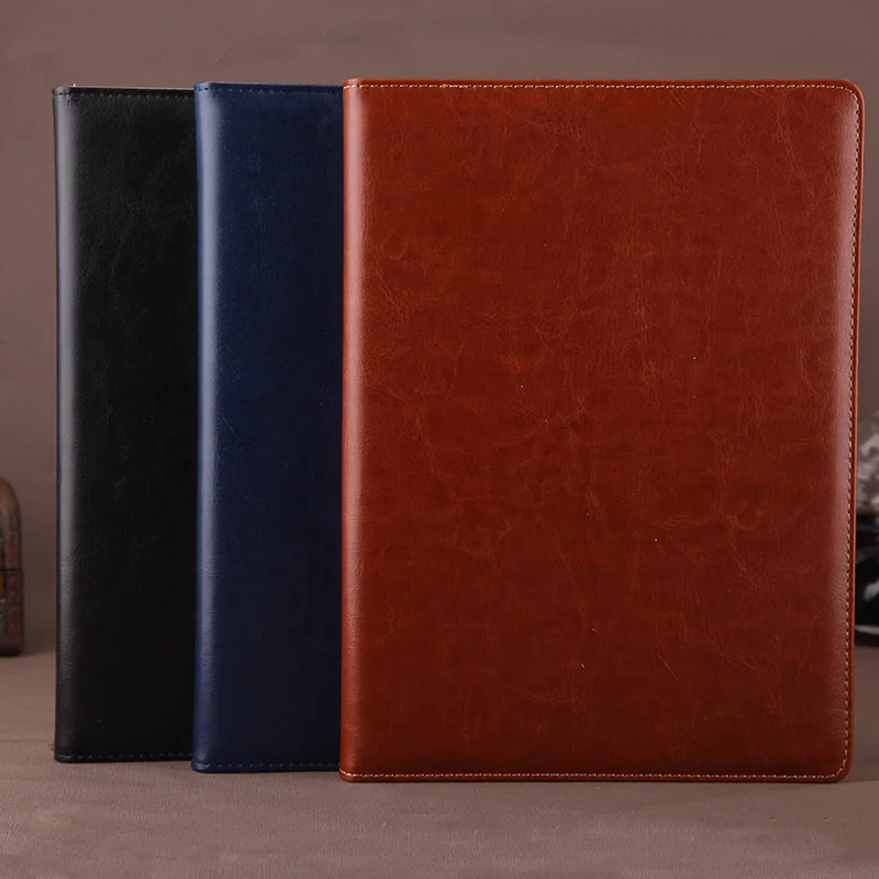 promotion A5 faux leather travel journal planner business file folder