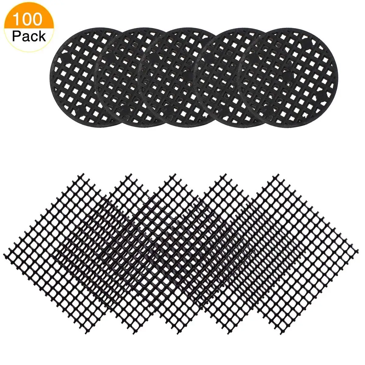 

100Pcs Plastic Flower Pot Mesh Planter Mat Pad Bottom Grid Mat Prevent Soil Loss Leak-proof Pad Anti-corrosion Breathable Net