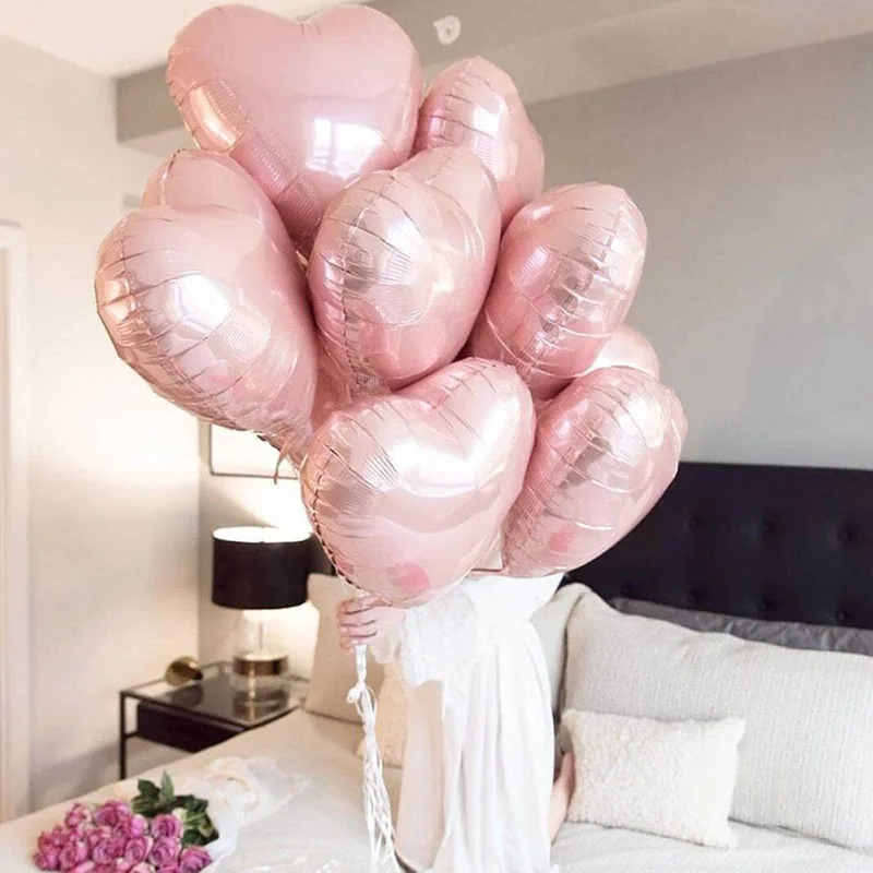 9pcs-18inch-Foil-Heart-Balloon-Wedding-Decoration-Silver-Rose-Gold-Star-Balloons-Birthday-Baby-Shower-Wedding
