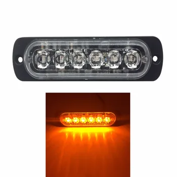 

2pcs High Quality 6 LED Car truck Mini Emergency Light Bar 18 Flashing Mode 12V led Strobe light for Universal Vehivle