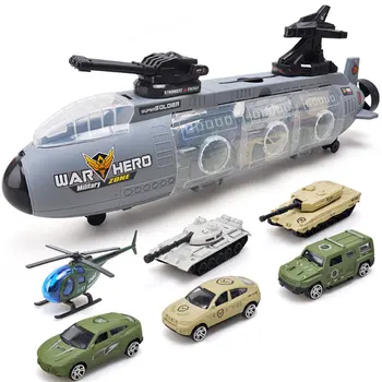 

Submarine Car Toy Military Gunboats Gunboat Alloy Car 9pcs/Set Multicolor Party Entertainment Desktop Creative Decor Model Kids