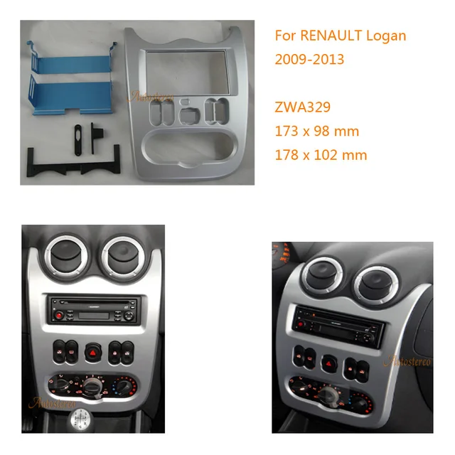 car dvd panel fascia for RENAULT Logan 2009 2013 Sandero