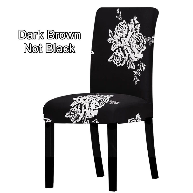 Printed Chair Cover Washable Removable Big Elastic Seat Arm Covers Slipcovers Stretch For Banquet Hotel Office dining room - Цвет: 125821