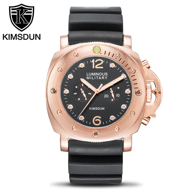 

KIMSDUN Top Brand Luxury Men Automatic Machinery Watch Fashion Clock Leather Strap Watch Luxury Watch Wristwatch Relogio Montre