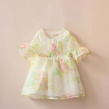 2016 Summer Girl Clothes Floral Princess Costume Baby toddler Cotton Lace Evening Party Dresses Deguisement Enfant Meisjes Jurk
