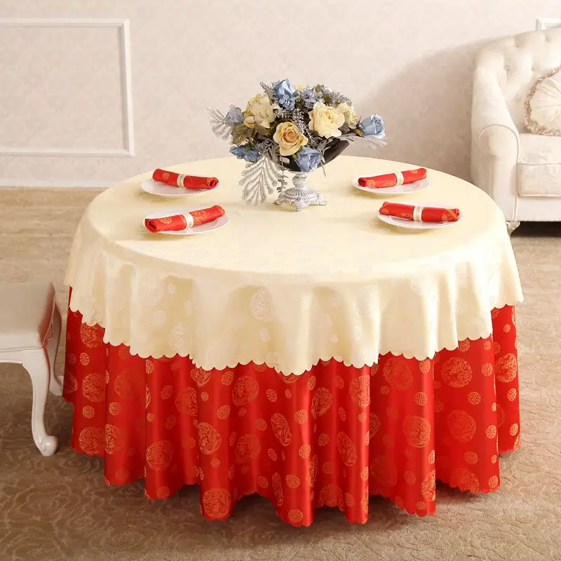 

Chinese Dragon Phoenix Wedding Rectangular Round Tablecloth On table cover Polyester Coffee Tablecloth For Table