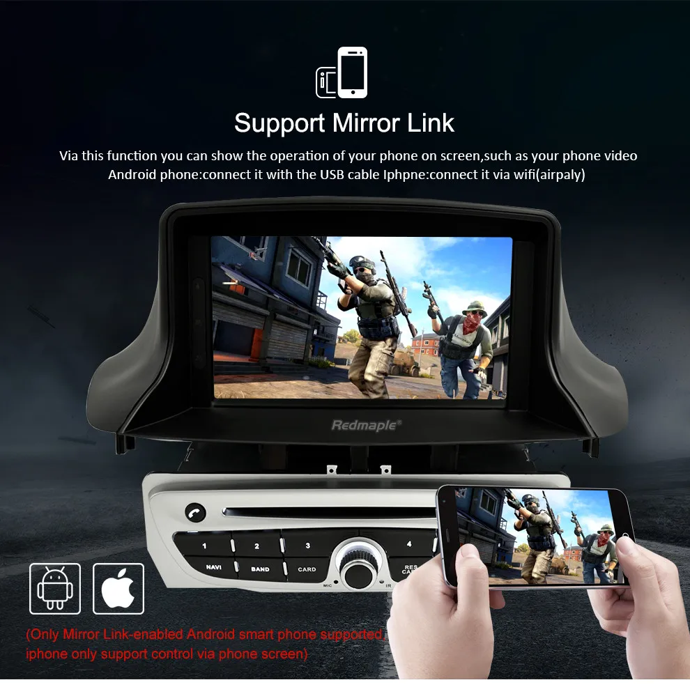 Автомагнитола с IPS экраном Android 10 0 DVD плеером мультимедийным стереозвуком для Renault - Фото №1