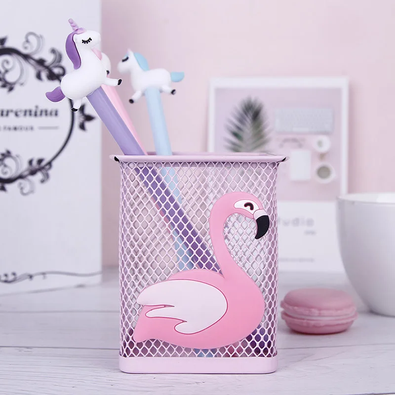 1 шт. Kawaii розовый единорог кактус Фламинго офисная домашняя коробка для хранения