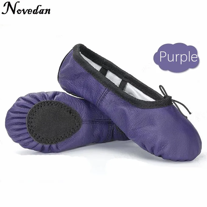 Quantity Women Girls Leather Soft Split Outsole Ballet Dance Shoes Toe Shoes Children Fitness Shoes Pink Black Slippers All Size 3