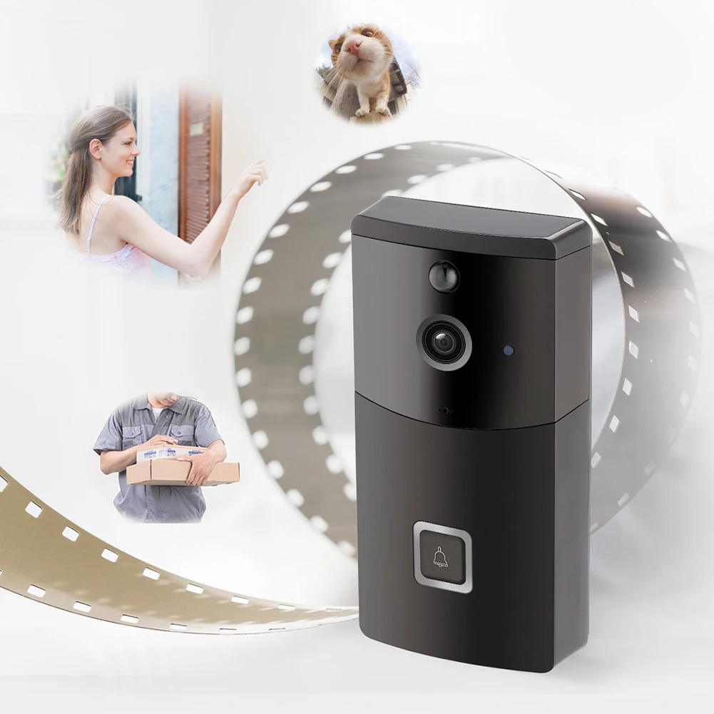 

Smart Home Video Doorbell WiFi HD 720P Anti-theft Security Camera Night Vision Wireless Doorbell SL@88