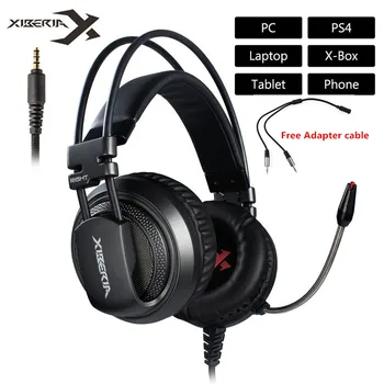 

XIBERIA V10 PC Gamer Bass Headset gaming for PS4 New xbox one Gaming Headphones With Microphones LED Light Computer Game headset