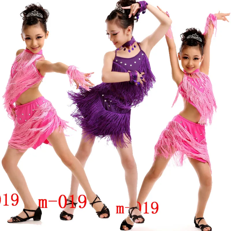 Детское платье для латинских танцев с блестками; Одежда для девочек; одежда для сальсы; танцевальный костюм с кисточками; детское платье для танцев на коньках; костюмы для гимнастики