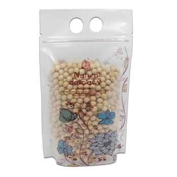 

DHL500Pcs/lot Stand Up Matte Clear Zip Lock Plastic Bag Frosted Transparent Packing Packaging Ziplock Bags with Finger Hang Hole