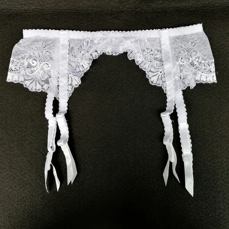 Women Garters White Lace Floral Garter Belt Sexy Suspender Belt For Stocking Sexy Lingerie T