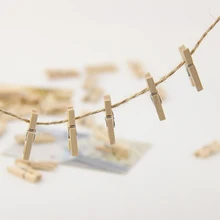 90 шт./компл. с фокусным расстоянием 25 мм Мини Плетеный абажур из натурального дерева для вязания зажимы расходные материалы для офиса зажимы