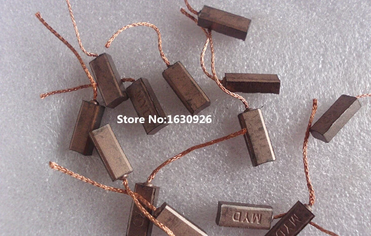 

10pcs/lot Wire Leads 5x8x20mm Electric Generator Motor Graphite Carbon Brushes Alternator Power Tool for Generic Electric Motors