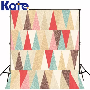 

VinylBDS 5X7FT Photographic Background Colored Triangle studio photo backdrop For Children photo background backdrop