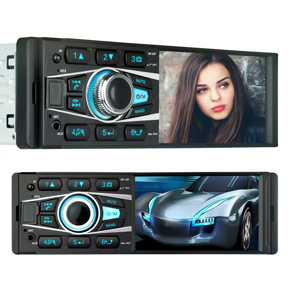 AIYIMA 4 1 &quot1 Din Bluetooth универсальный автомобильный MP5 плеер USB TF карта AUX FM радио MP4