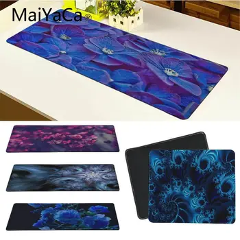 

MaiYaCa Boy Gift Pad Blue Flowers Extended Rubber Mouse Durable Desktop Customized MousePads Computer Laptop Anime Mouse Mat