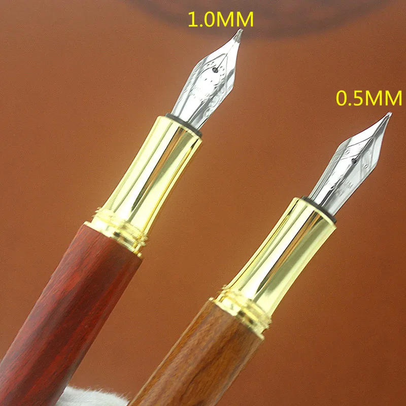 Перьевая ручка из натурального дерева, ручная работа, полностью деревянная красивая ручка, тонкая 0,5 мм, модная ручка для письма, подарочная ручка, сумка для карандашей