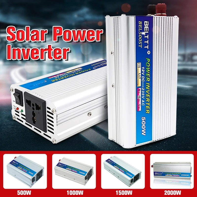 

500W - 2000W Car Power Inverter DC 12V To AC 220V Modified Sine Wave Converter Auto Car Inverter Vehicle Power Supply Switch