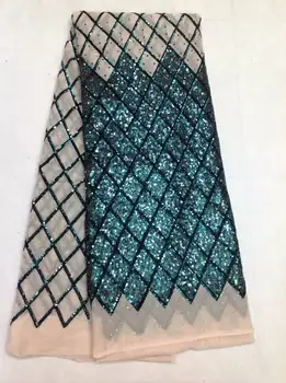 

African sequins High Quality Net Lace,French Voile Guipure tulle mesh Lace Fabric For dress 5yd/lot Free Shipping JL65D9SD