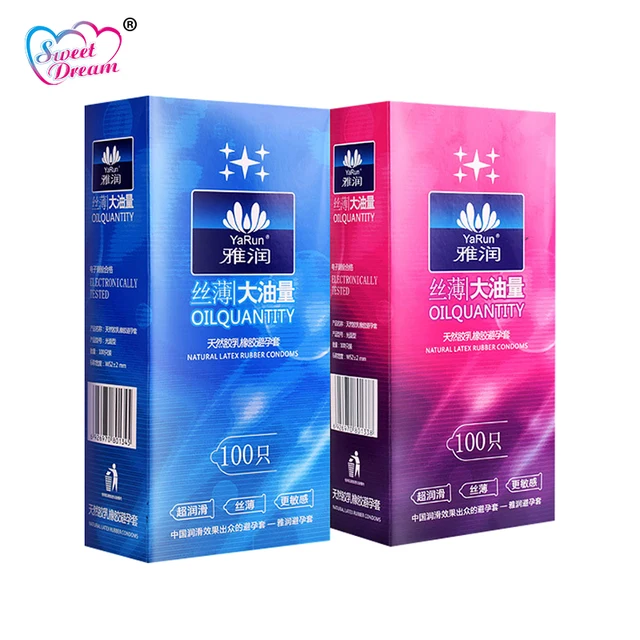 Sweet Dream Life Condoms 100 Pcs/Lot Natural Latex Smooth Lubricated Contraception Condoms for Men Sex Toys Sex Products LF-011 2