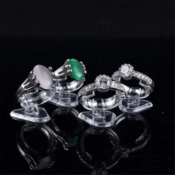 

5pcs Transparent Ring Show Plastic Displays Jewelry Holder Decoration Stand Holder Jewelry Supplies