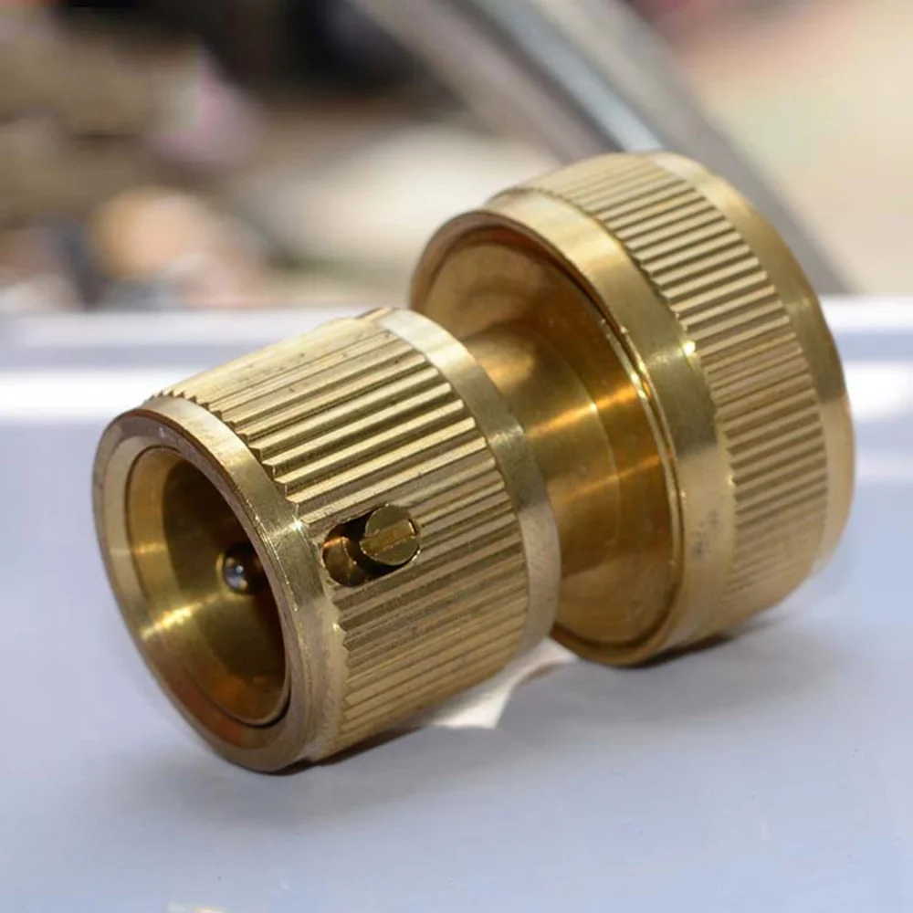 3/4" Auto Water Stop Solid Brass Garden Hose Female Quick Connectorhose extensionhose