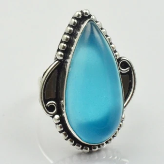 

Chalcedony Ring Silver Overlay over Copper , Size: 7.25, R2506