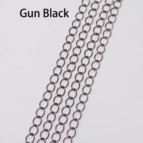 2.5 2.8 3.6 4.8 mm Long Open Link Ring Extended Extension Necklace Chains Tail Extender Chain For Jewelry Making Supplies