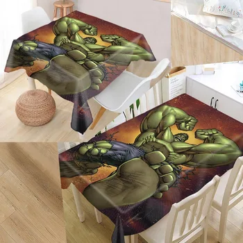 

New Arrival Custom hulk Table Cloth Waterproof Oxford Fabric Rectangular Tablecloth Home Party Tablecloth