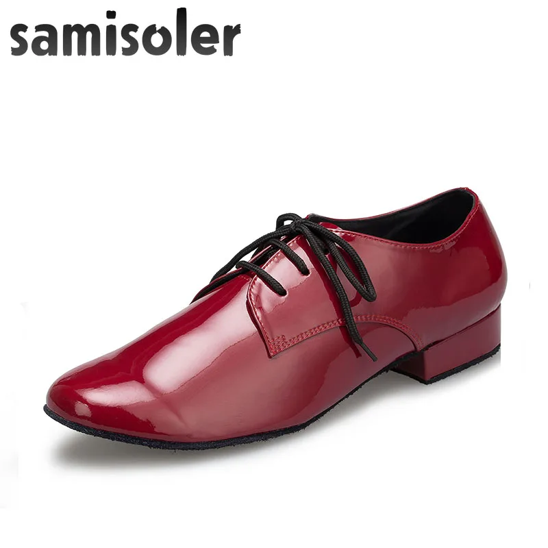 Мужские кожаные туфли Samisoler R для бальных танцев на плоской подошве современных