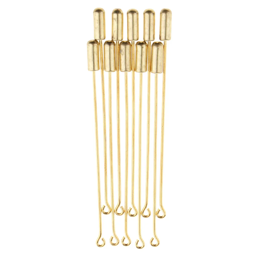 Phenovo 10 Piece 7.1cm Long Needle Plug Lapel Stick Hat Scarf Brooch Boutonniere Pin Diy Findings for Party Wedding Fancy Dress 
