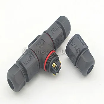 

10 sets/of 20A 500V 3 Pin Screw and Soldering Pins Waterproof Connector Led Light Lamp Electrical T Type Wire Contacts Adapter