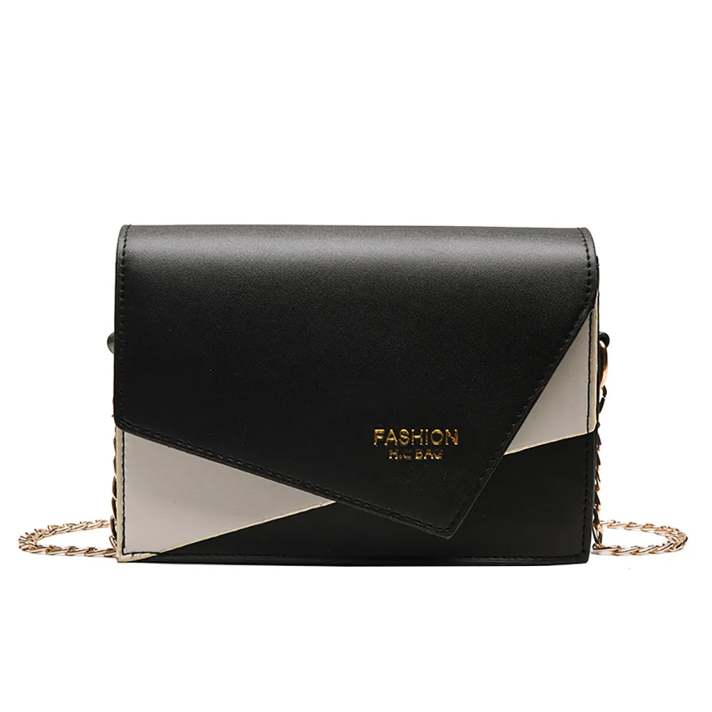 

Fashion Women Contrast Single Shoulder Slung Chain Wild Small Square Bag Chain Messenger Bag Handbag#6