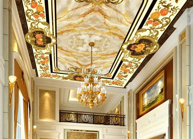 

Ceiling non woven wallpapr Home Decoration Wallpapers for living room 3d mural wallpaper ceiling customize size