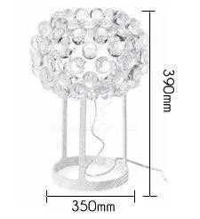 Хрустальный ионный настольная лампа современный абажур гостиная/спальня/столовая Декор TLL-38