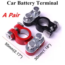 2 шт. Алюминиевый автомобильный аккумулятор клеммные зажимы положительный и отрицательный зажим разъем коррозионная стойкость 55x30 мм
