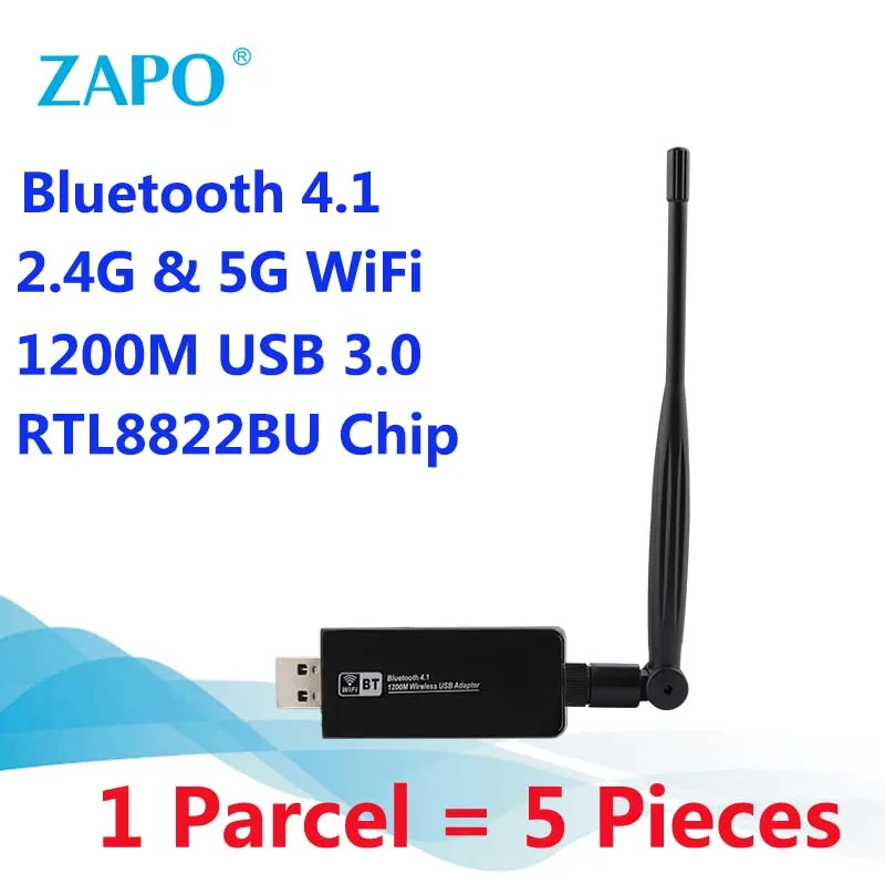 Оптовая продажа Bluetooth 4 1 добавить 5G WiFi 1200 Мбит/с USB 3 0 адаптер верхняя антенна