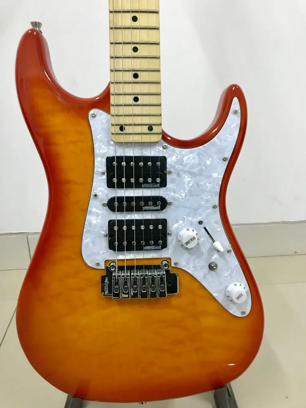 KSG AAA quilted maple electric guitar wilkinson pickups cherry