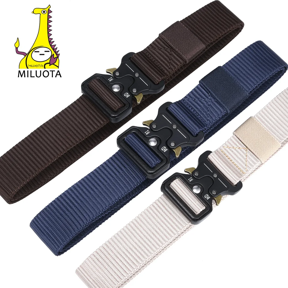  MILUOTA Mens Tactical Belt Military Nylon Belt Outdoor multifunctional Training Belt Combat Belts S