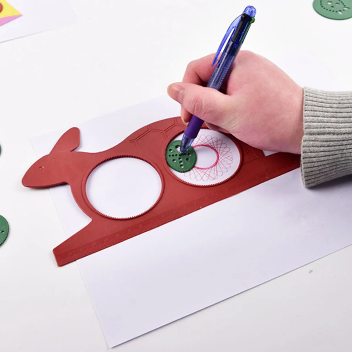 Милый рисунок доска для рисования для творчества детей Спирограф Волшебная развивающая детская игрушка для творчества Черепаха Кролик Дети