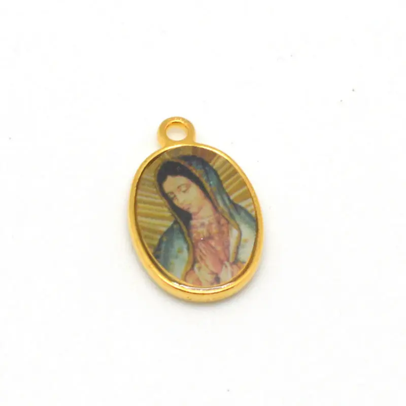 

Our Lady of Guadalupe pendant surrounded by gold edge or silver edge