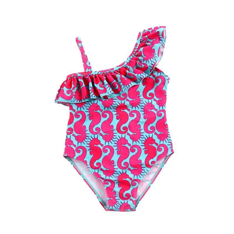 Купальный костюм для маленьких девочек, Цельный купальник, детский купальник с единорогом, детский летний спортивный купальный костюм, CC871 - Цвет: 18006