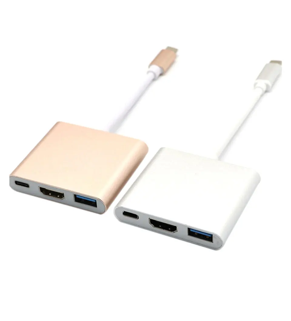 USB 3.1 Type C Thunderbolt 3 TO HDMI USB 3.0 multi-port Adapter Dongle Dock Cable for New Macbook Pro Mouse Keyboard TV Phone (8)