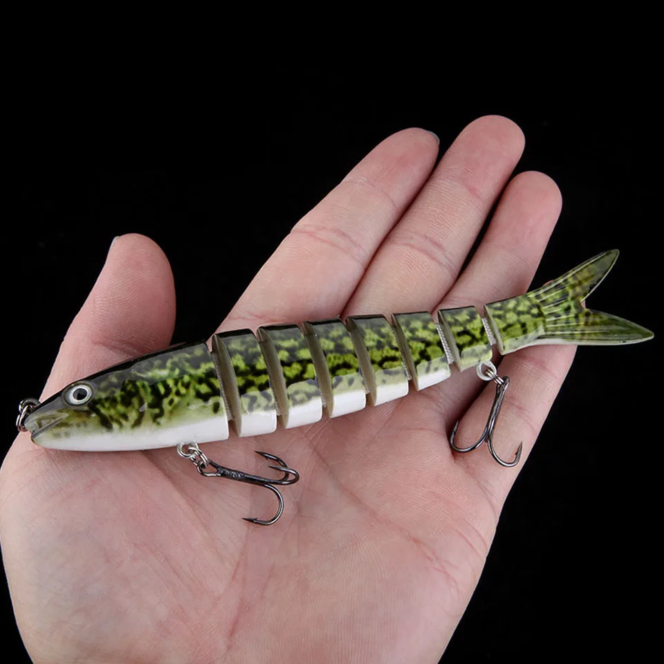 

WALK FISH Fishing Lure 13.28cm 18.9g 3D Eyes 8-Segment Lifelike Fishing Hard Lure Crankbait With 2 Hook Fishing Baits Pesca Cebo