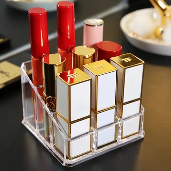 

M Lipstick Storage Acrylic Clear Makeup Organizer Transparent Cosmetic Containers Lipsticks Holder Cosmetic Holder C57