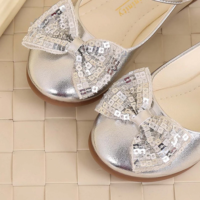 IYEAL/детская обувь принцессы с бабочкой; Новинка; модная свадебная обувь с блестками для девочек; детская обувь для девочек; школьная обувь для танцев